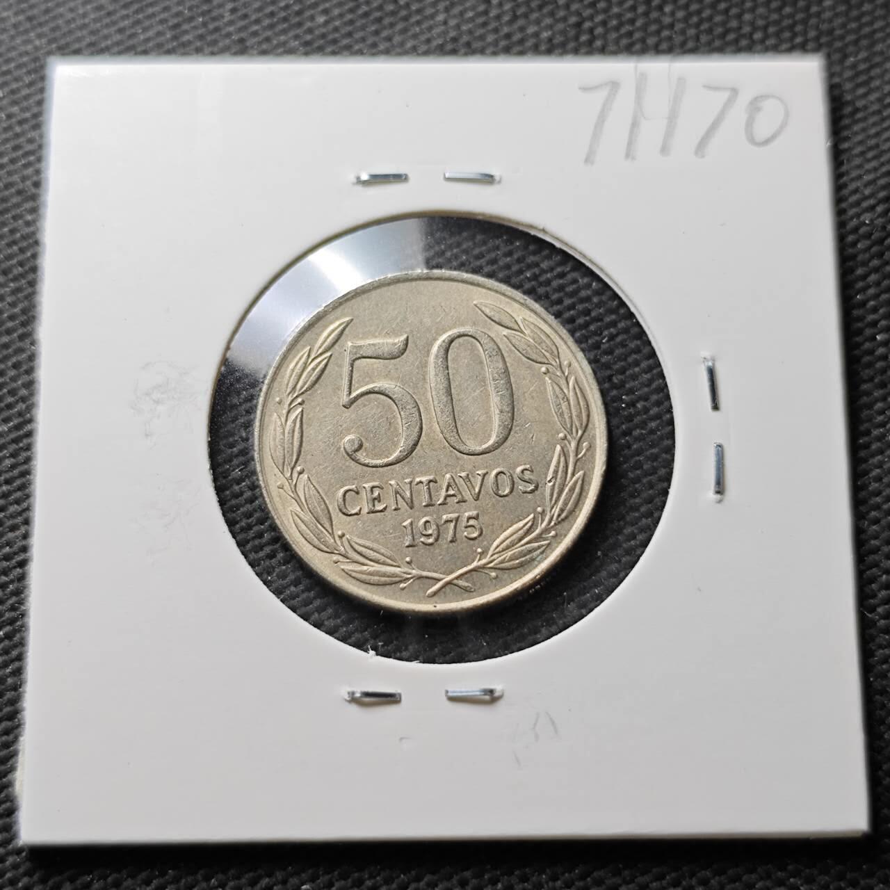 KK钱币收藏小铺  第371场  2月预留时间 周末发货  1975智利50分