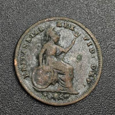 【淘币小摊】限时拍第七百九十七拍  老铜币场  满百包邮可预留两周  周一统一发货  - 英国1835年威廉三世1/3法新铜币