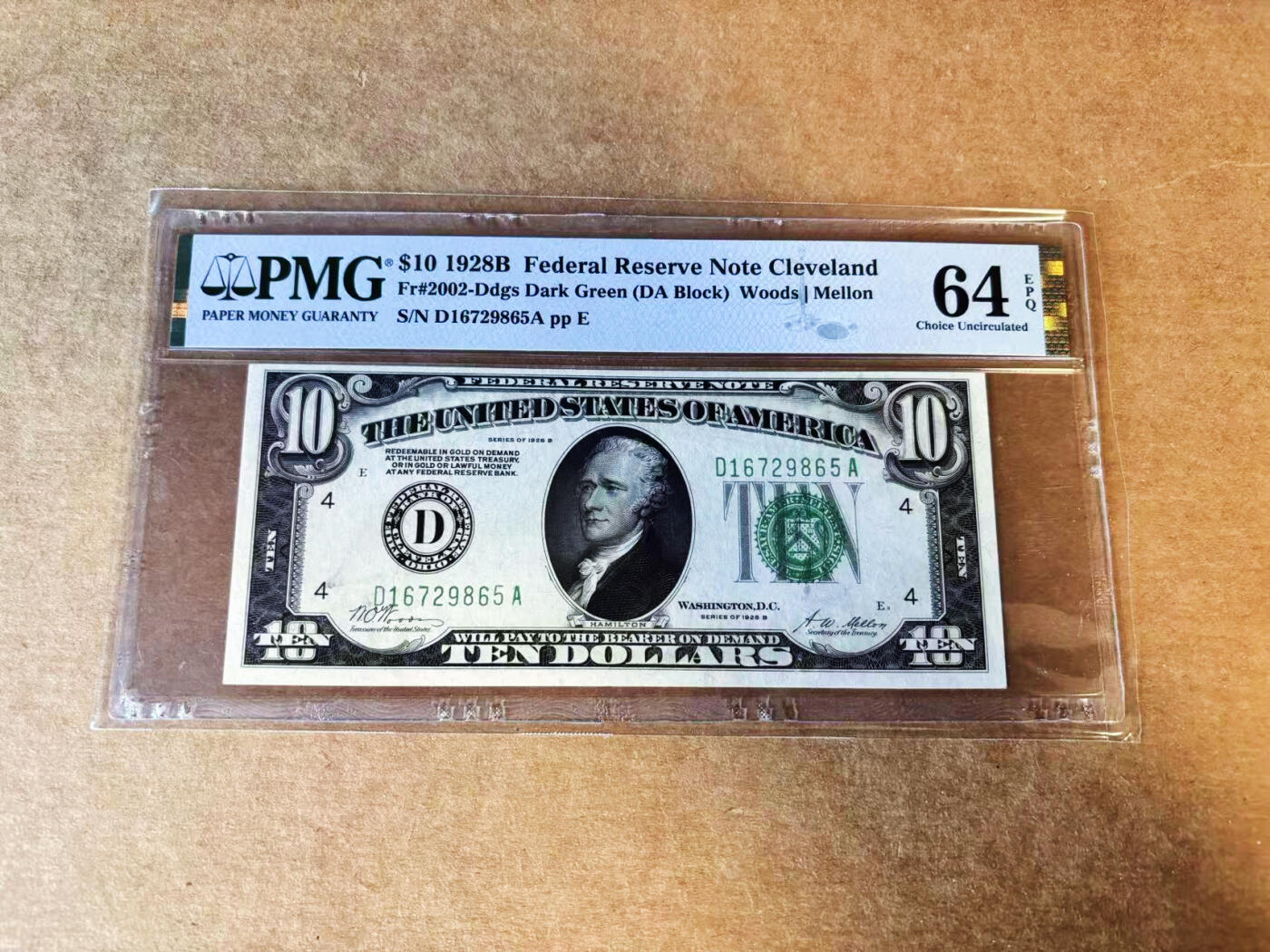 【Blue Auction】世界纸币精拍第751期——18级TOP拍卖/信誉/品质/专业/高效💫 美国 1928B 10美金 PMG64EPQ 