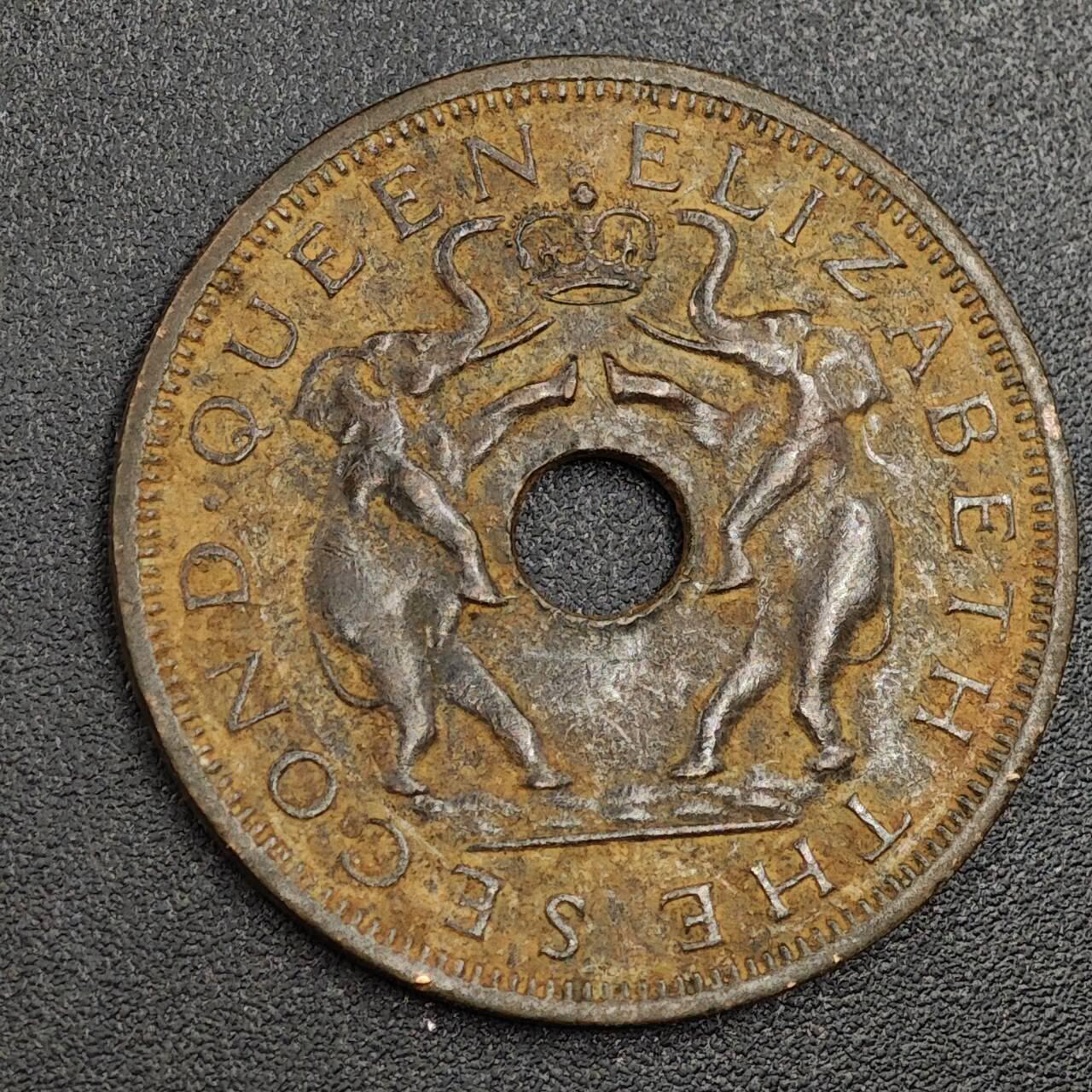 【淘币小摊】限时拍第七百九十七拍  老铜币场  满百包邮可预留两周  周一统一发货  罗德西亚尼萨兰1958年一便士铜币