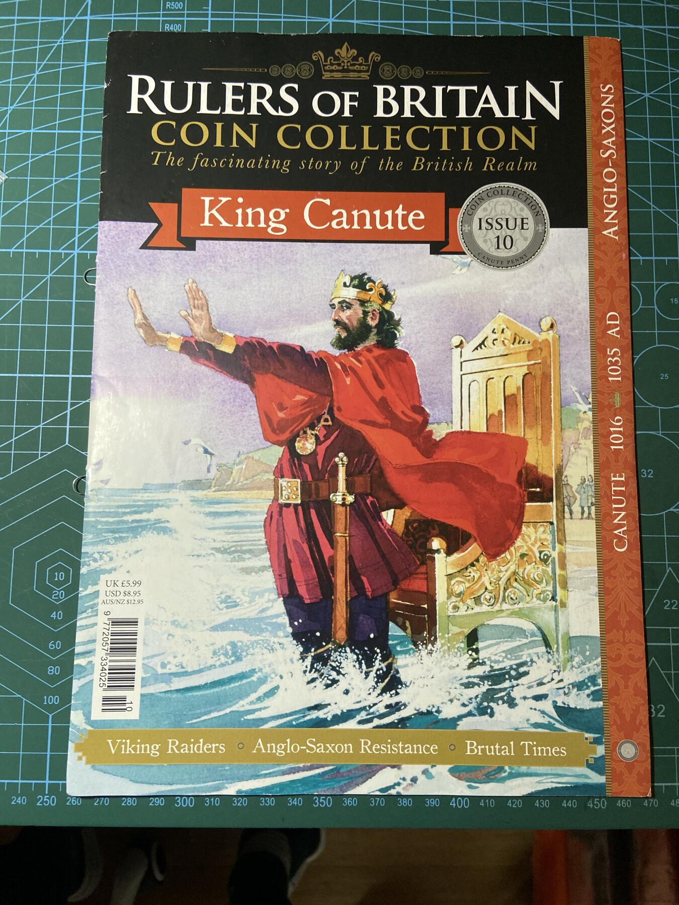 2025年第一百二十九场(总第一百五十五场）外国邮票、散币场(免佣金) （英国统治者硬币收藏系列）的第10期藏品杂志，维京国王主题