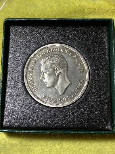 2025年第一百二十九场(总第一百五十五场）外国邮票、散币场(免佣金) - 原盒全新说明书全–英国🇬🇧1951年5先令(乔治六世时期)