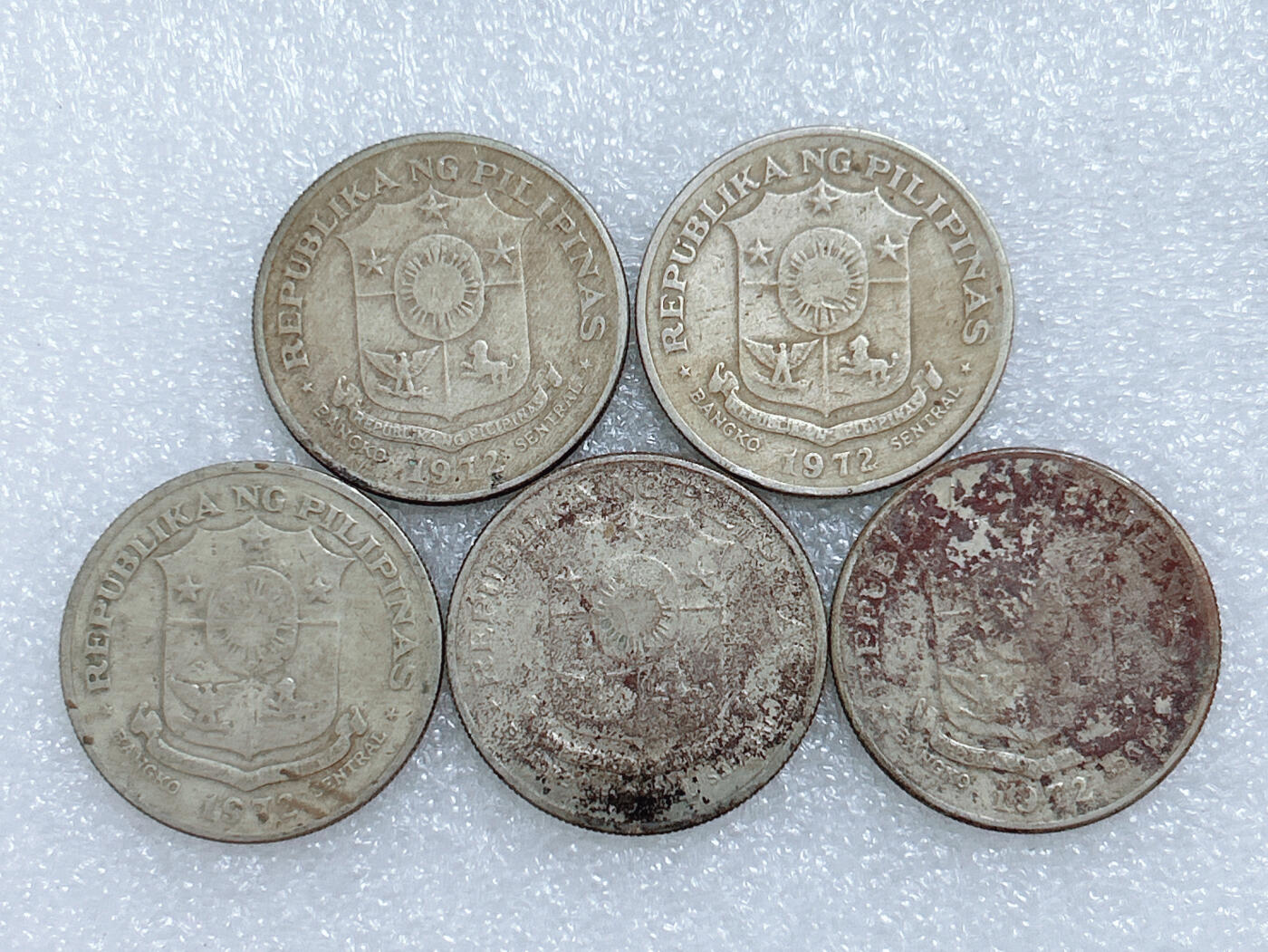 第一海外回流一元起拍收藏 散集专场  第267期 菲律宾1972/4年1比索大币 5枚