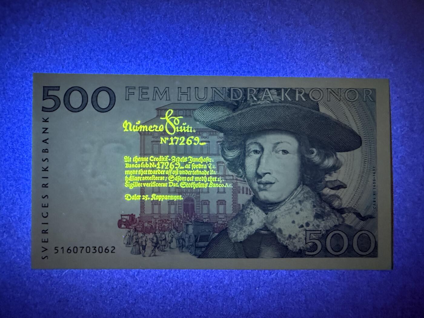 《艾美收藏》第220期-11.16周日外币畅拍场 瑞典500克朗 UNC 蓝卡尔 无4