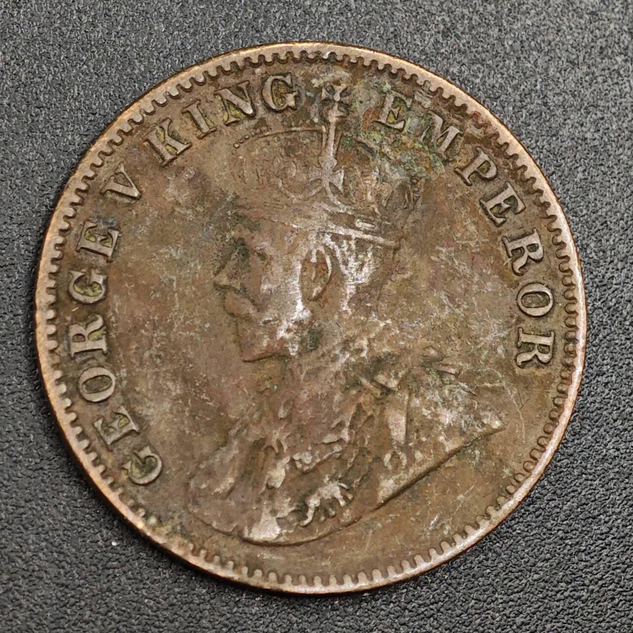 【淘币小摊】限时拍第七百九十七拍  老铜币场  满百包邮可预留两周  周一统一发货  印度1935年乔治五世1/4安娜铜币