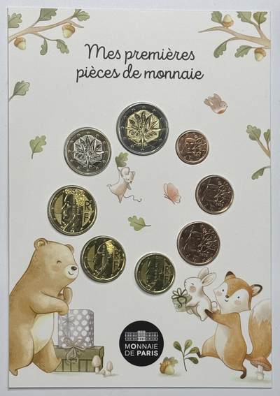 S&S Numismatic世界钱币-拍卖 第115期  - 法国2025年 全新改版 8枚欧元套币官方卡币