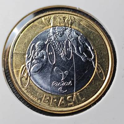 KK钱币收藏小铺  第371场  2月预留时间 周末发货 -  巴西1瑞尔纪念币