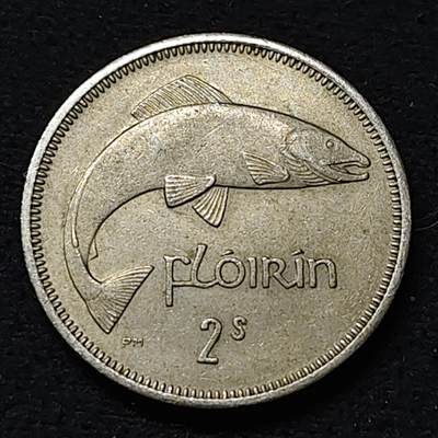 【全场包邮】纯粹捡漏拍478场（免费代拍第15场） - 爱尔兰1959年2先令-鲑鱼