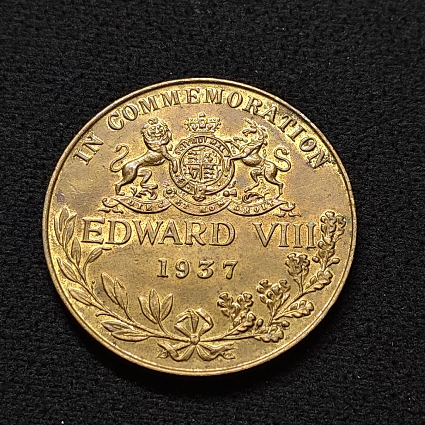 【全场包邮】纯粹捡漏拍478场（免费代拍第15场） 【纪念章】英国1937年爱德华八世加冕纪念章