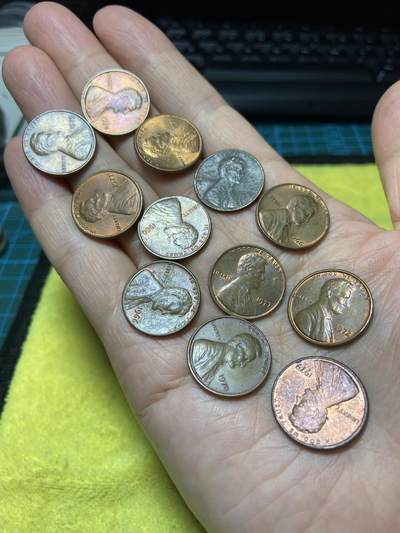 2025年第一百二十九场(总第一百五十五场）外国邮票、散币场(免佣金) - 美国🇺🇸1分12枚：1966年70年72年74年75年77年79年80年82年(林肯一分第四版，纪念堂一分)