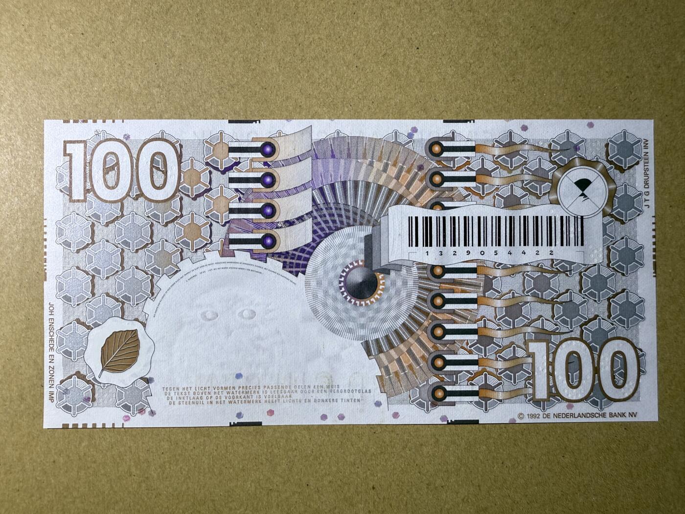 《艾美收藏》第220期-11.16周日外币畅拍场 荷兰100盾 UNC 齿轮版