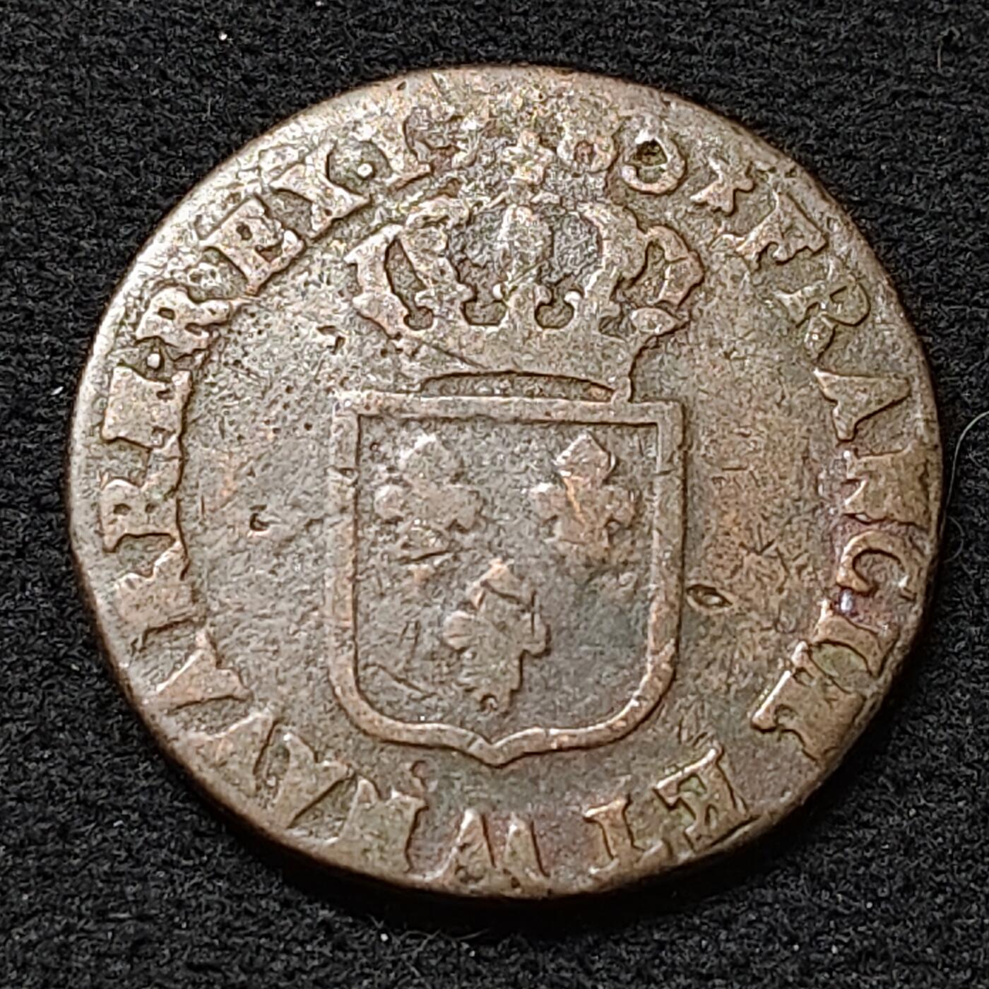 【全场包邮】纯粹捡漏拍478场（免费代拍第15场） 法国1780年路易十六1索尔铜币