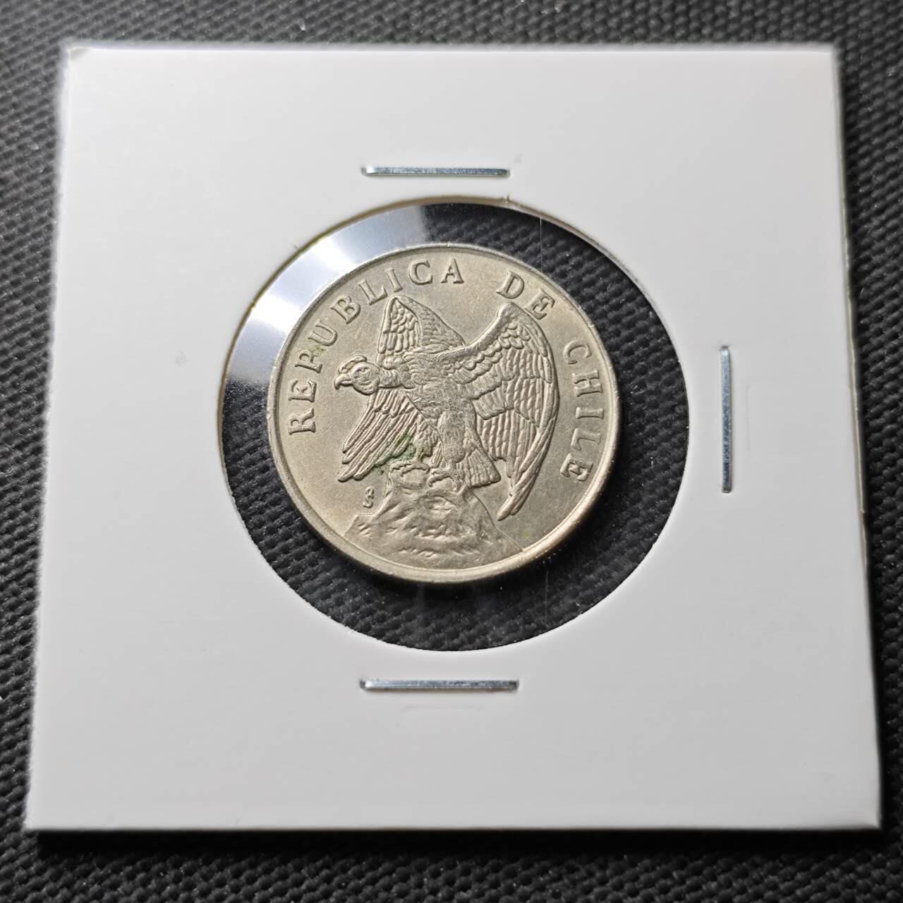 KK钱币收藏小铺  第371场  2月预留时间 周末发货  1975智利50分