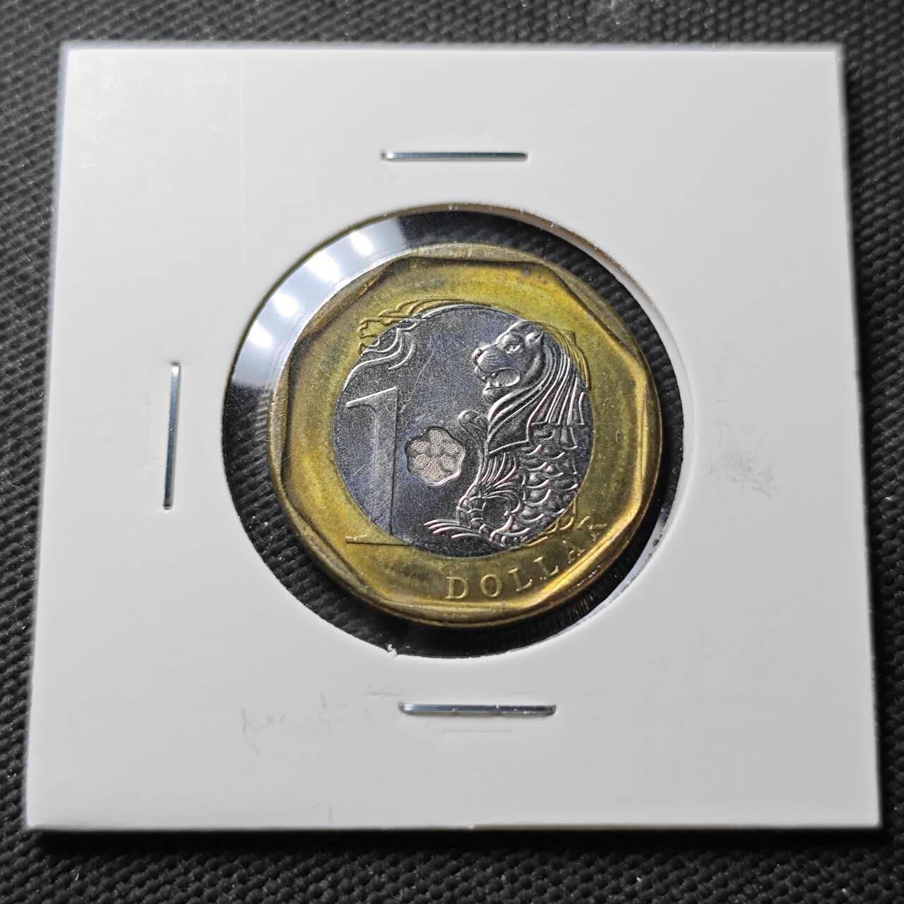 KK钱币收藏小铺  第371场  2月预留时间 周末发货  新加坡1元