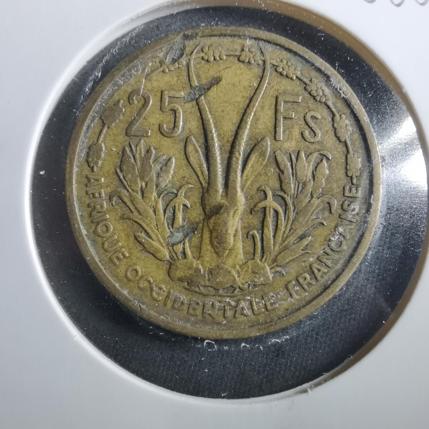 沼泽如烟--第906场 法属西非1956年25法郎