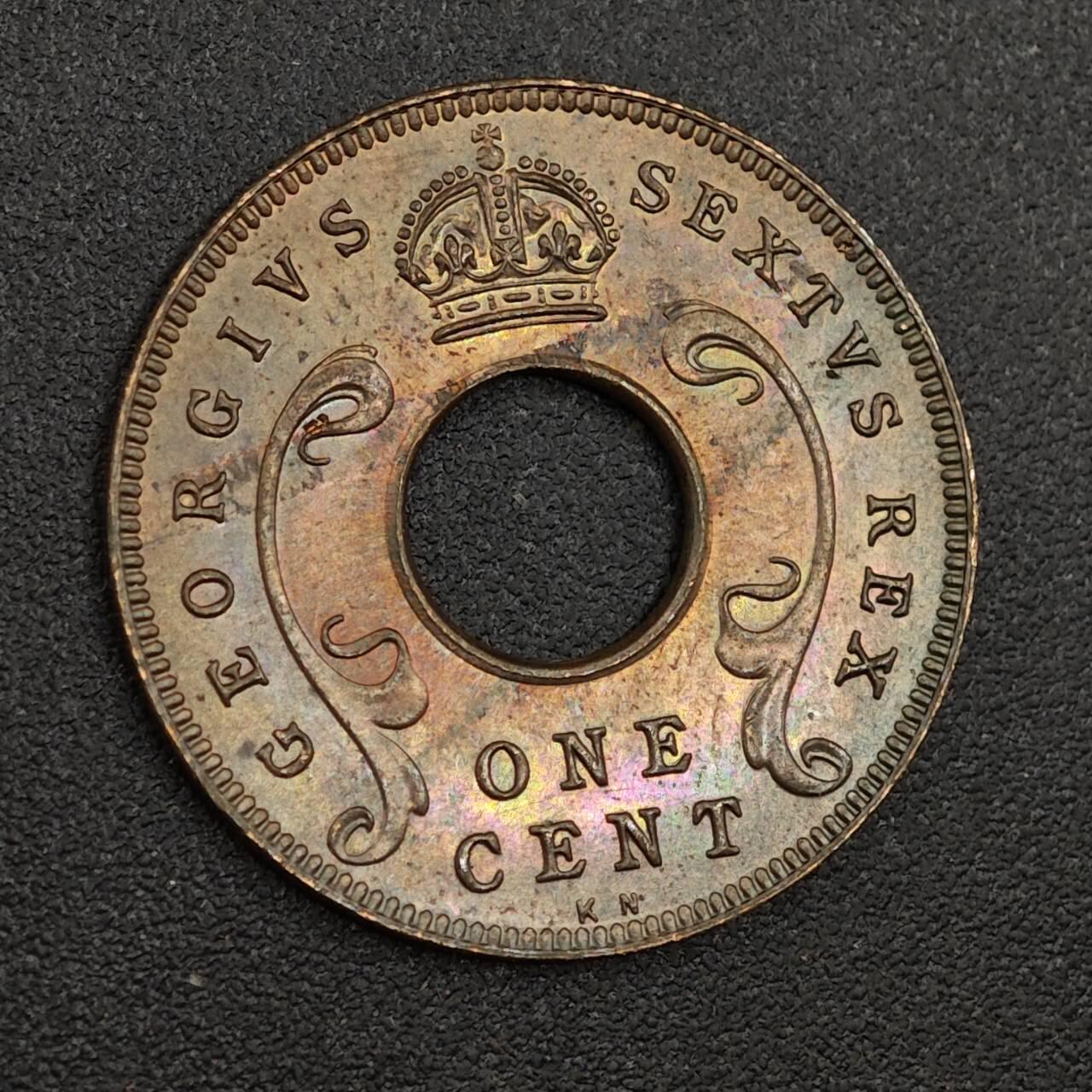 【淘币小摊】限时拍第七百九十七拍  老铜币场  满百包邮可预留两周  周一统一发货  英属东非1952年乔治六世1分铜币