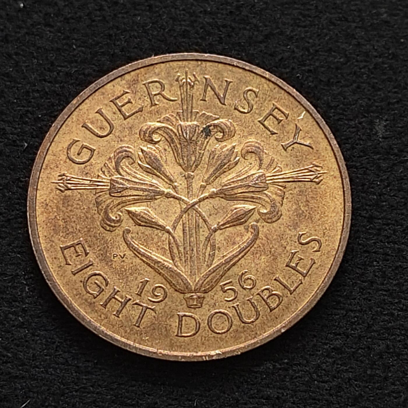 【全场包邮】纯粹捡漏拍478场（免费代拍第15场） 根西1956年8道布铜币