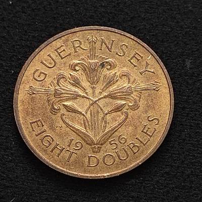 【全场包邮】纯粹捡漏拍478场（免费代拍第15场） - 根西1956年8道布铜币