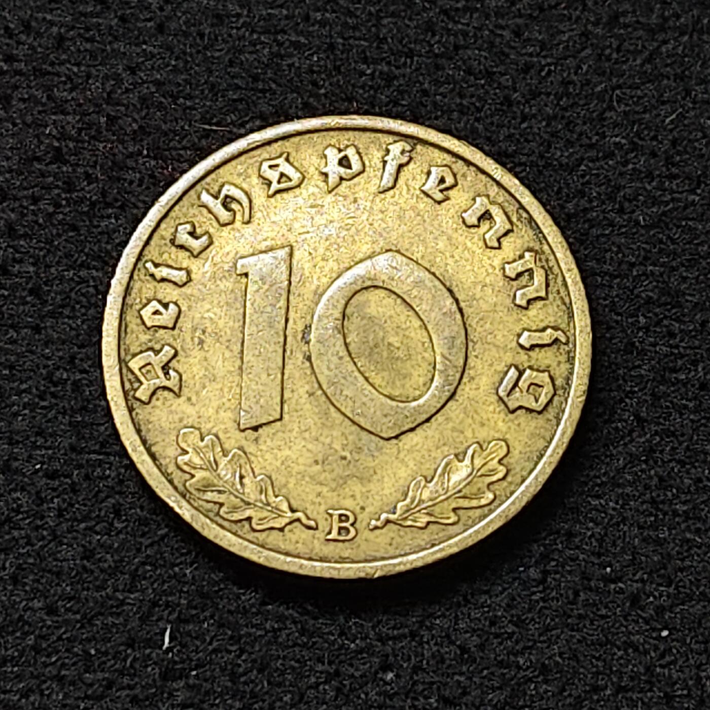 【全场包邮】纯粹捡漏拍478场（免费代拍第15场） 德国第三帝国1939年B厂10芬妮