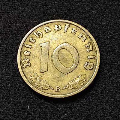 【全场包邮】纯粹捡漏拍478场（免费代拍第15场） - 德国第三帝国1939年B厂10芬妮