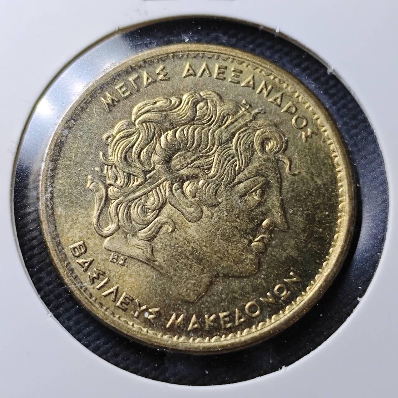 KK钱币收藏小铺  第371场  2月预留时间 周末发货  希腊100德拉克马 好品