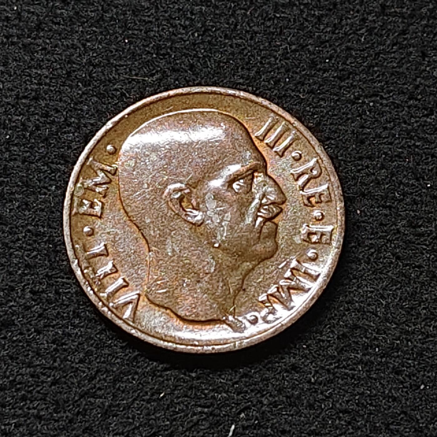 【全场包邮】纯粹捡漏拍478场（免费代拍第15场） 意大利1938年艾曼努尔三世5分铜币