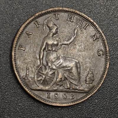 【淘币小摊】限时拍第七百九十七拍  老铜币场  满百包邮可预留两周  周一统一发货  - 英国1883年维多利亚法新铜币