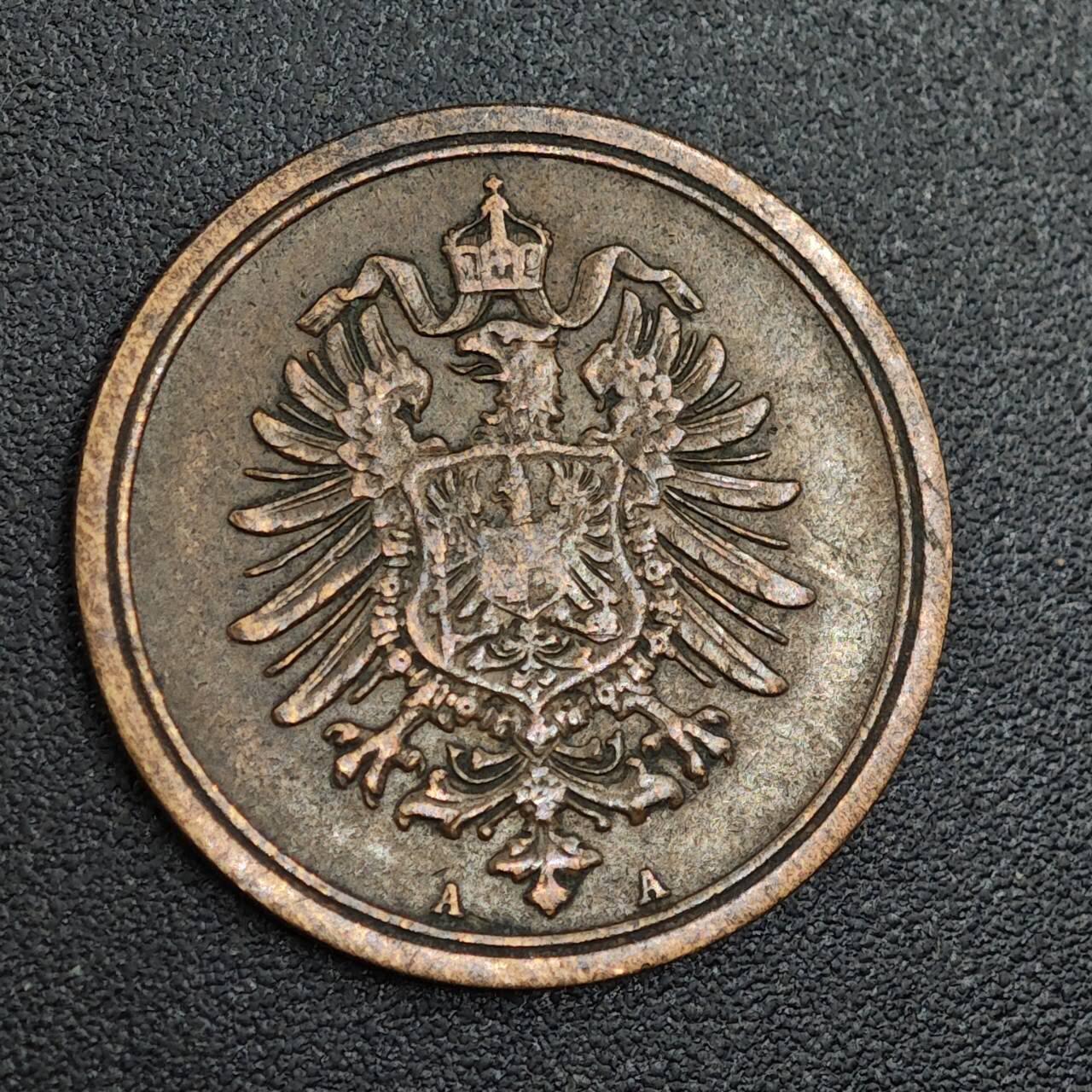 【淘币小摊】限时拍第七百九十七拍  老铜币场  满百包邮可预留两周  周一统一发货  德国1888年1芬妮铜币