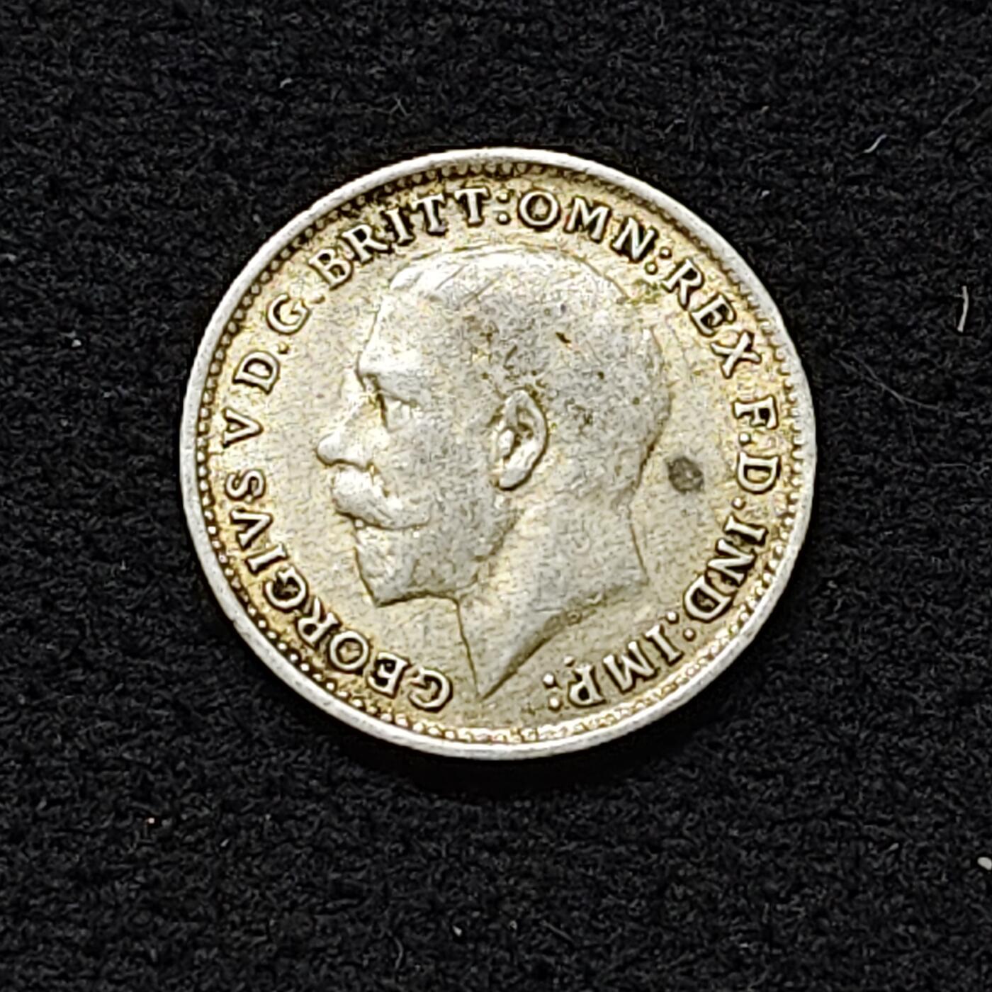 【全场包邮】纯粹捡漏拍478场（免费代拍第15场） 英国1920年乔治五世3便士银币