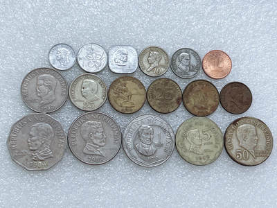 第一海外回流一元起拍收藏 散集专场  第267期 - 菲律宾不同版本面值硬币 17枚