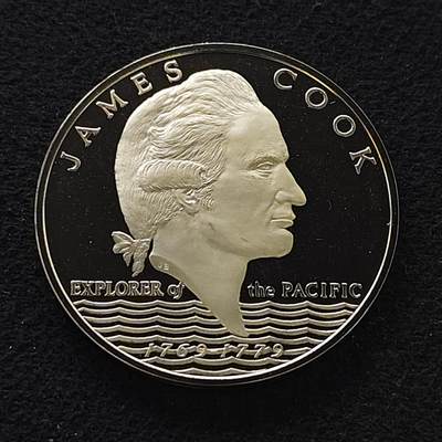 【全场包邮】纯粹捡漏拍478场（免费代拍第15场） - 【稀少】萨摩亚1970年1元库克船长航海200周年精制克朗型纪念币