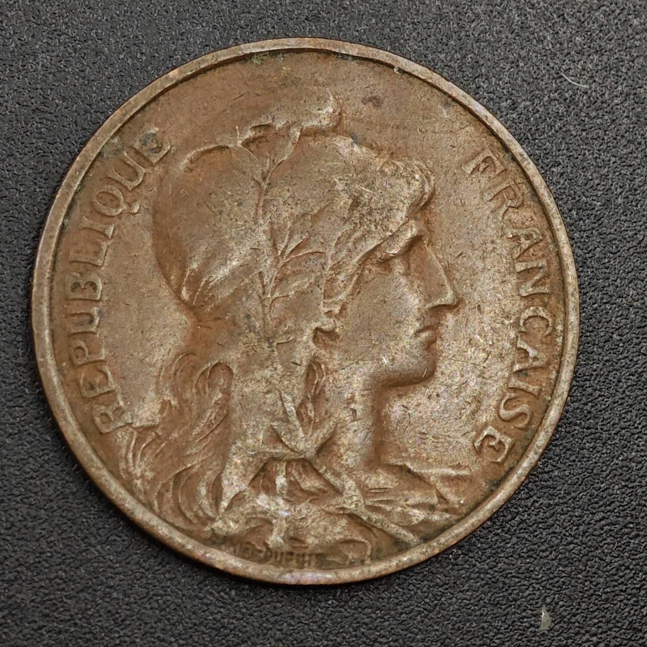 【淘币小摊】限时拍第七百九十七拍  老铜币场  满百包邮可预留两周  周一统一发货  法国1916年5分铜币