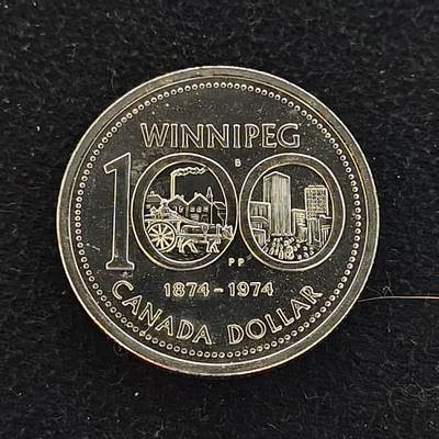 【全场包邮】纯粹捡漏拍478场（免费代拍第15场） - 加拿大1974年1元温尼伯建城100周年纪念币
