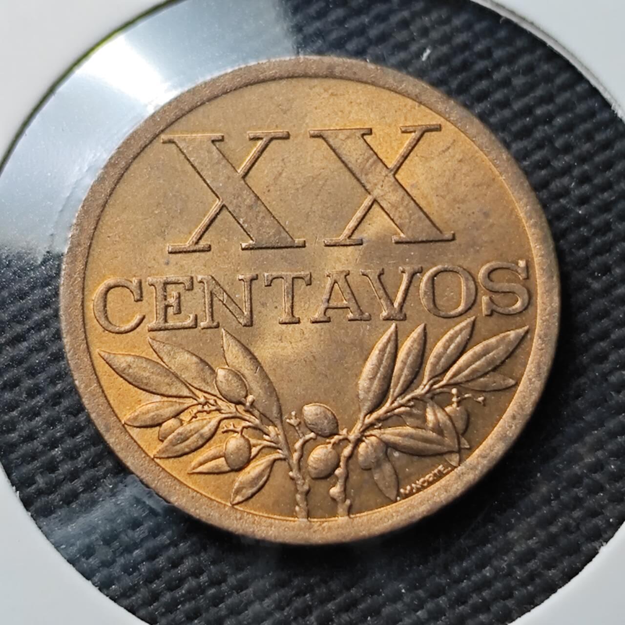 KK钱币收藏小铺  第371场  2月预留时间 周末发货  1967葡萄牙铜币 好品