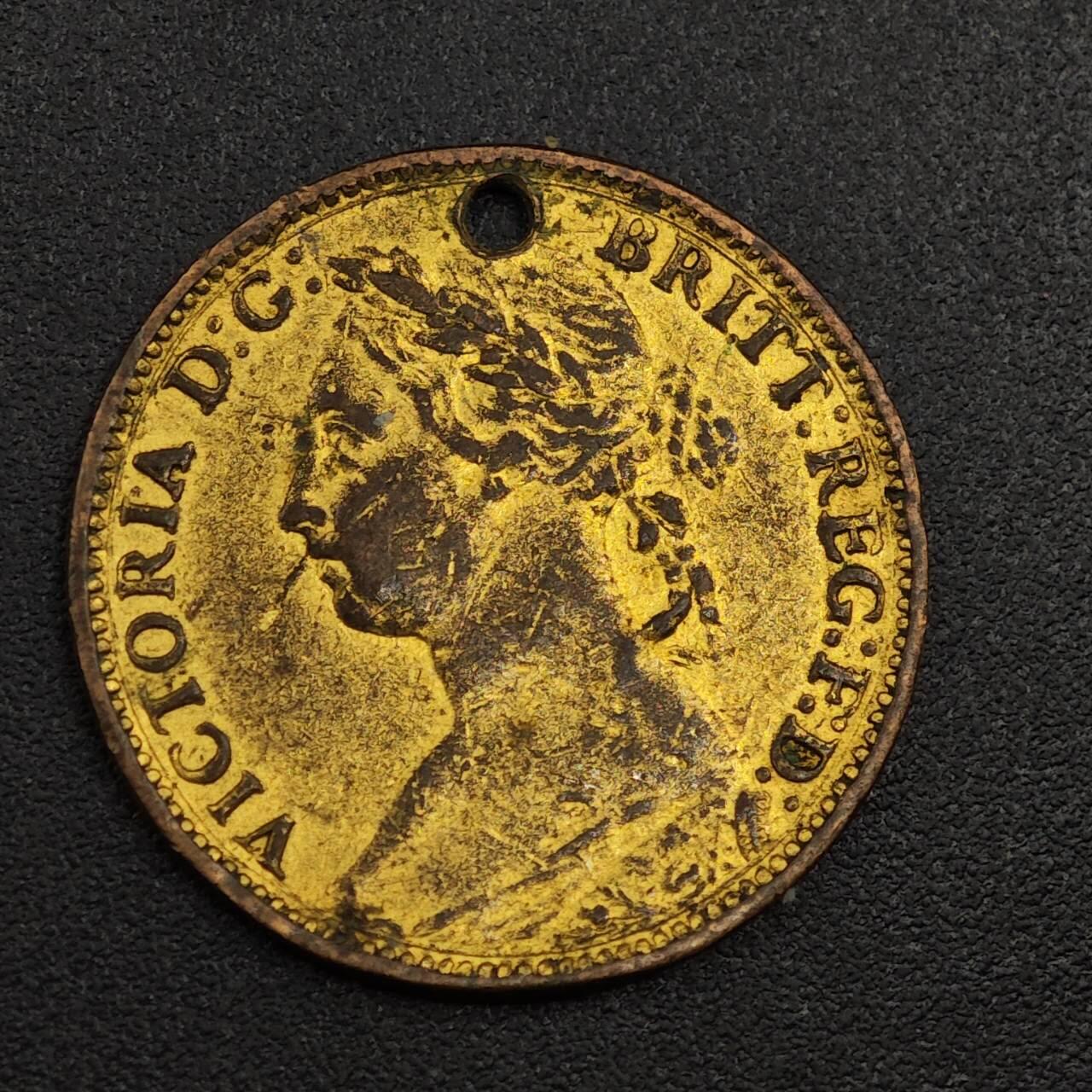 【淘币小摊】限时拍第七百九十七拍  老铜币场  满百包邮可预留两周  周一统一发货  英国1886年维多利亚法新铜币改刻