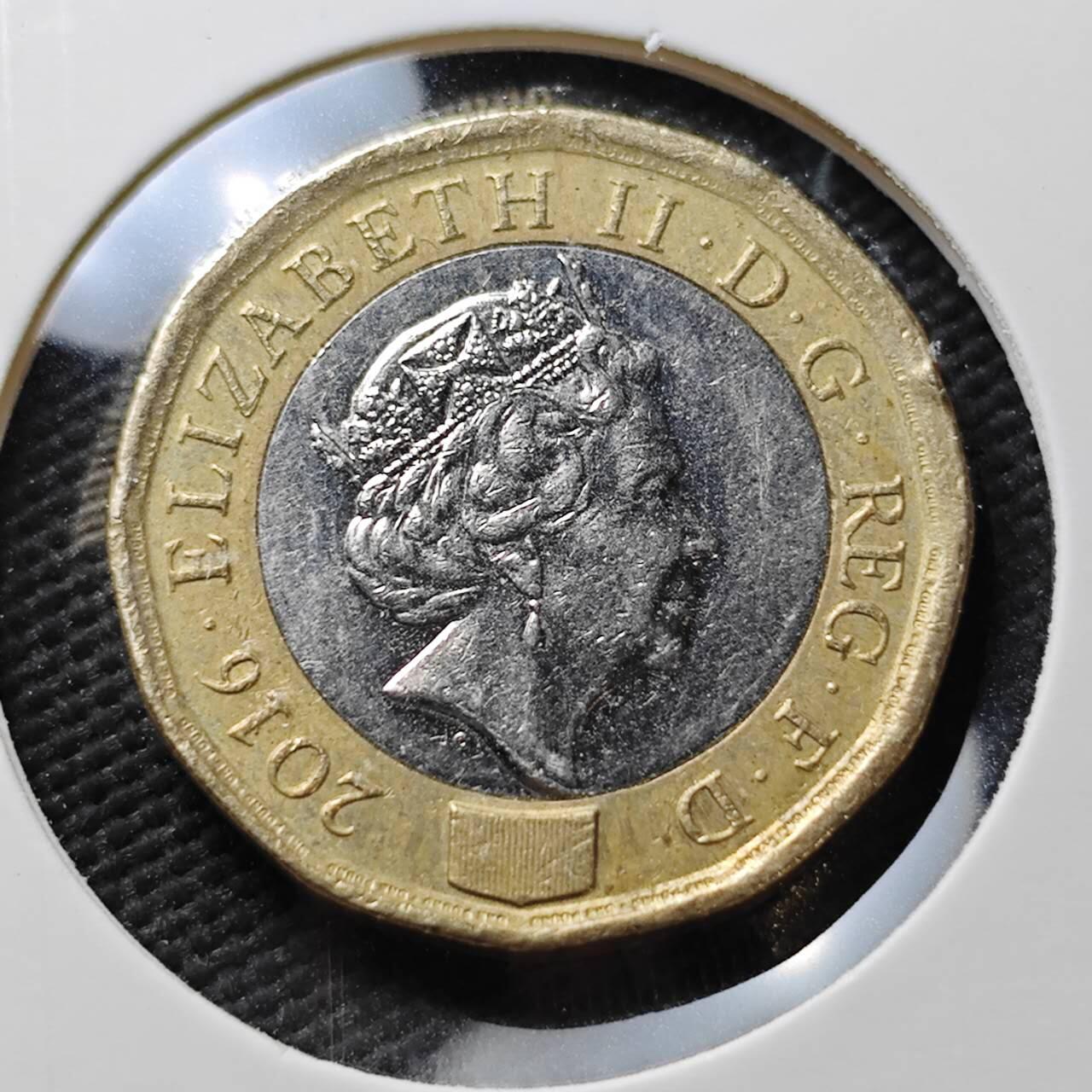 KK钱币收藏小铺  第371场  2月预留时间 周末发货  英国1镑双色币