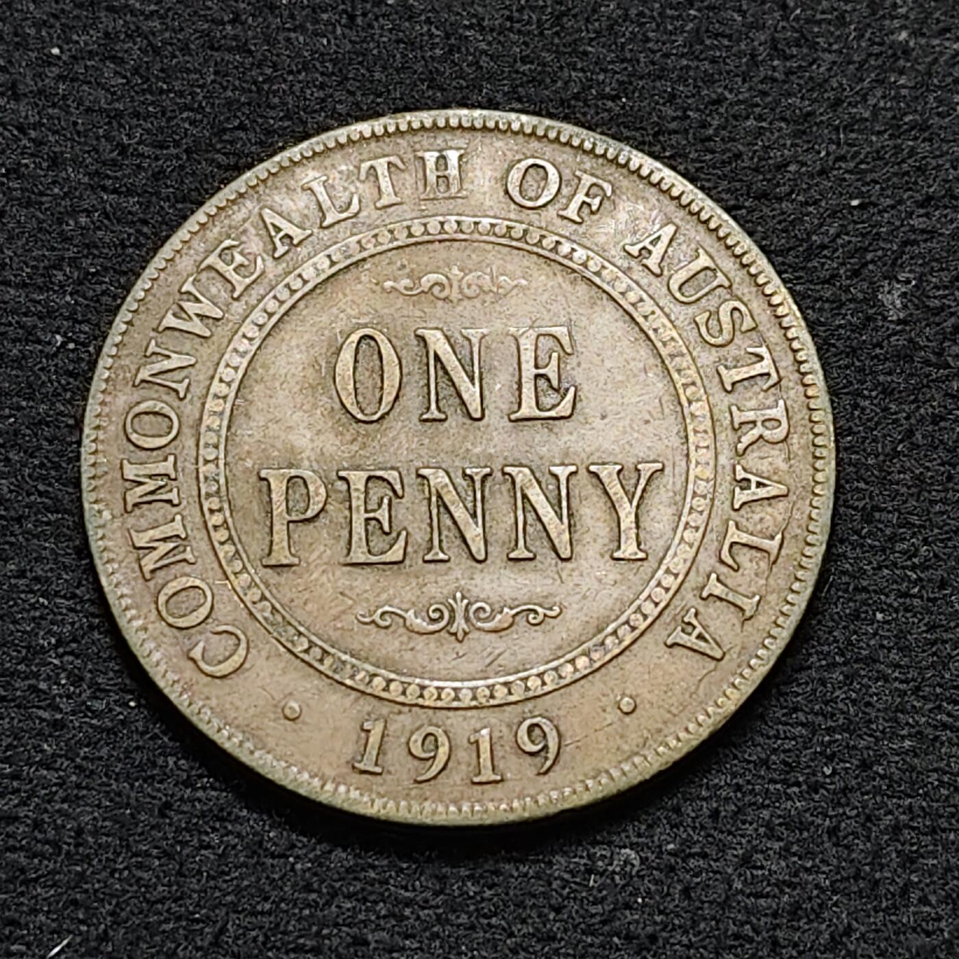 【全场包邮】纯粹捡漏拍478场（免费代拍第15场） 澳大利亚1919年乔治五世1便士铜币
