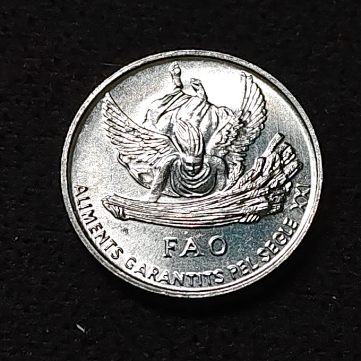 【全场包邮】纯粹捡漏拍478场（免费代拍第15场） 安道尔1999年1分FAO纪念币