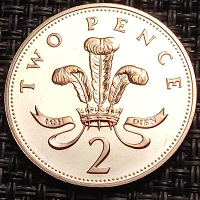 布加迪🐬～世界钱币(上海)🌾第 259 期 /  各国套币和散币 - 英国🇬🇧 1987年 2便士精致币