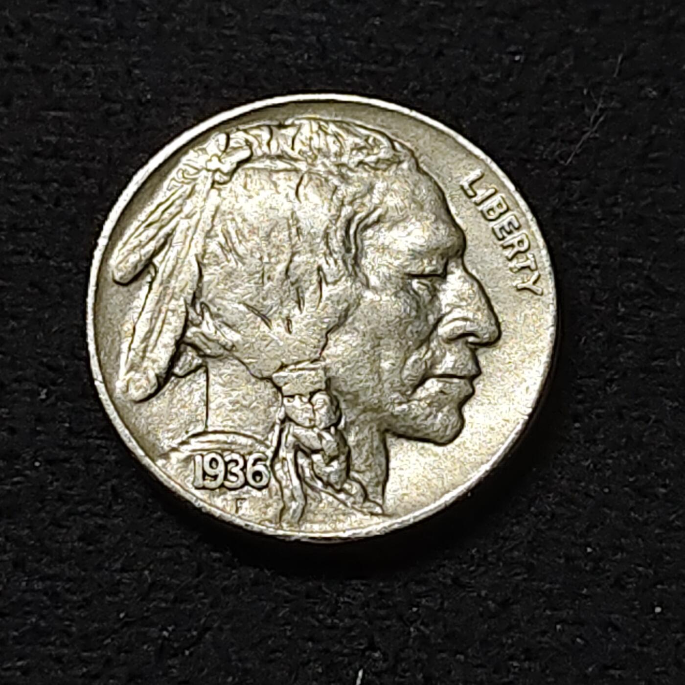 【全场包邮】纯粹捡漏拍478场（免费代拍第15场） 美国1936年极美品相野牛5分