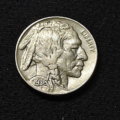 【全场包邮】纯粹捡漏拍478场（免费代拍第15场） - 美国1936年极美品相野牛5分