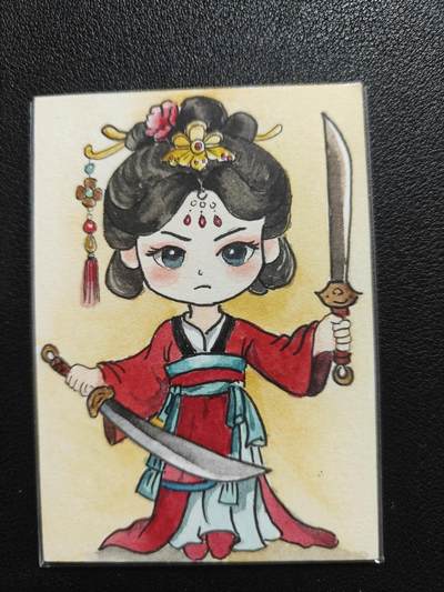 天玑星卡拍第138期《11.17周一截拍》持续收拍收评中 满赠卡需备注 - 【手绘卡】小火柴 扈三娘 手绘卡