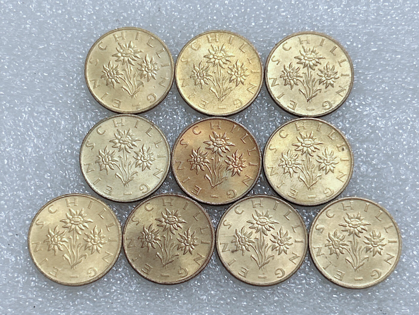 第一海外回流一元起拍收藏 散集专场  第267期 奥地利1先令铜币 10枚 原光品