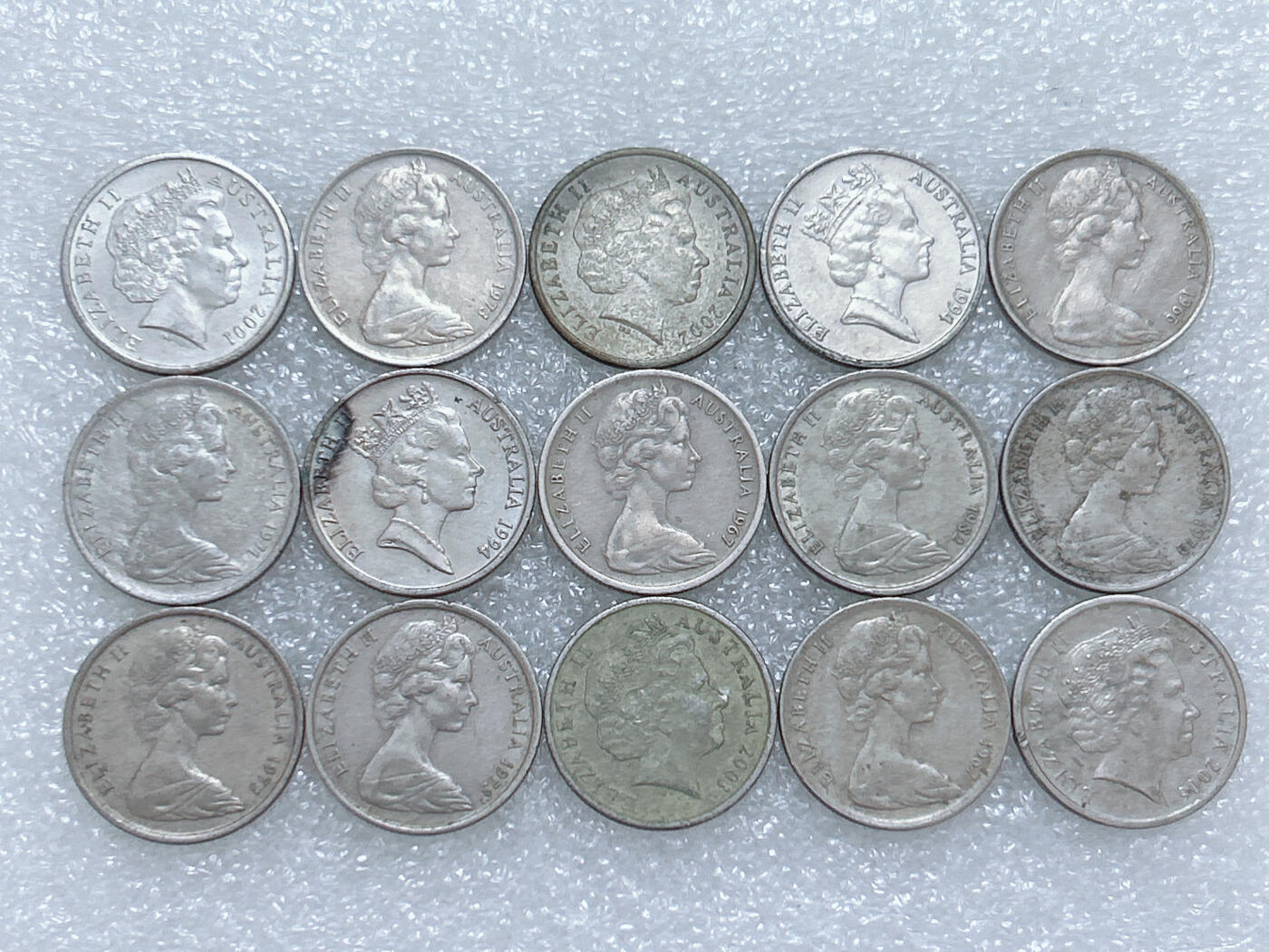 第一海外回流一元起拍收藏 散集专场  第267期 澳大利亚5分硬币 15枚