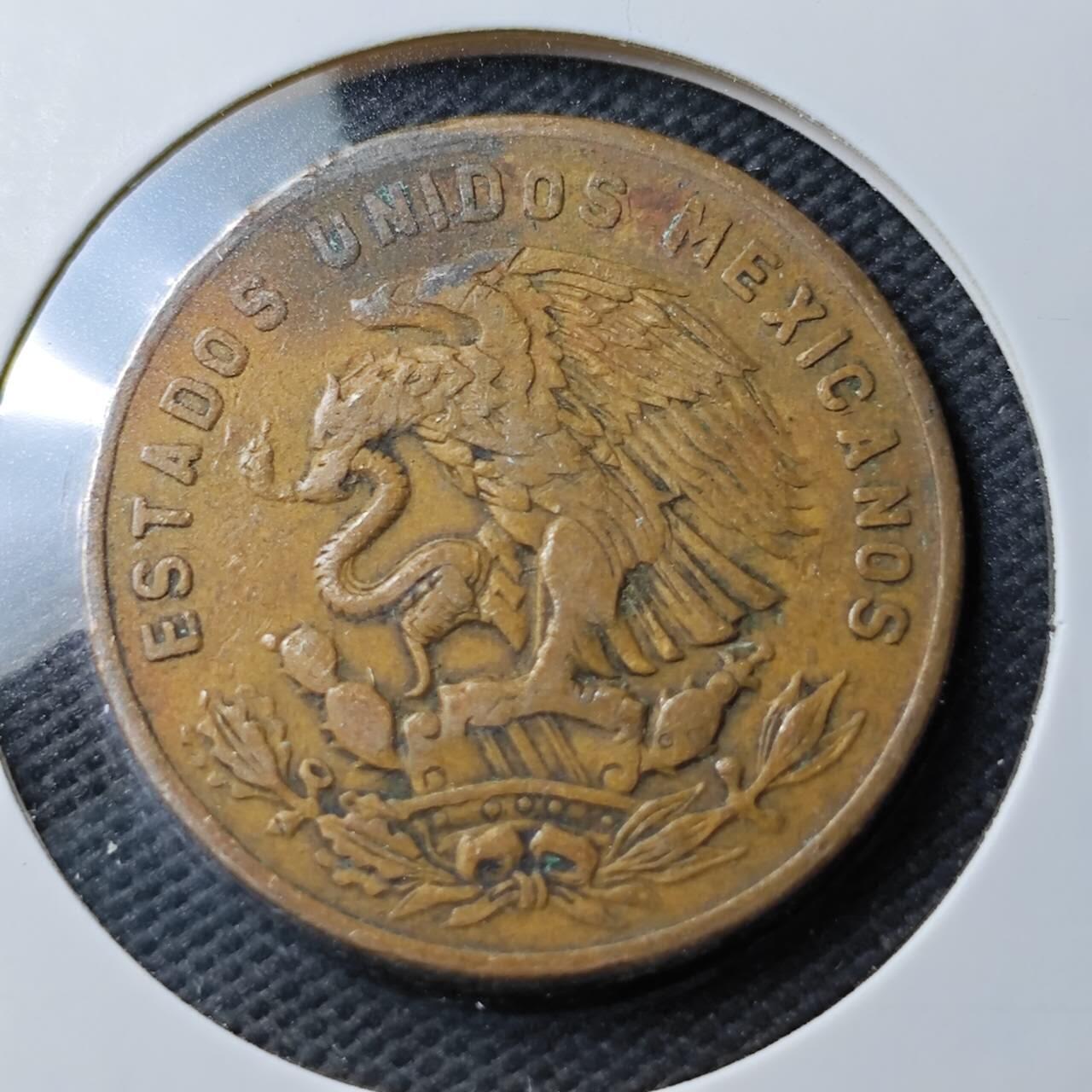 KK钱币收藏小铺  第371场  2月预留时间 周末发货  1956墨西哥20分铜币