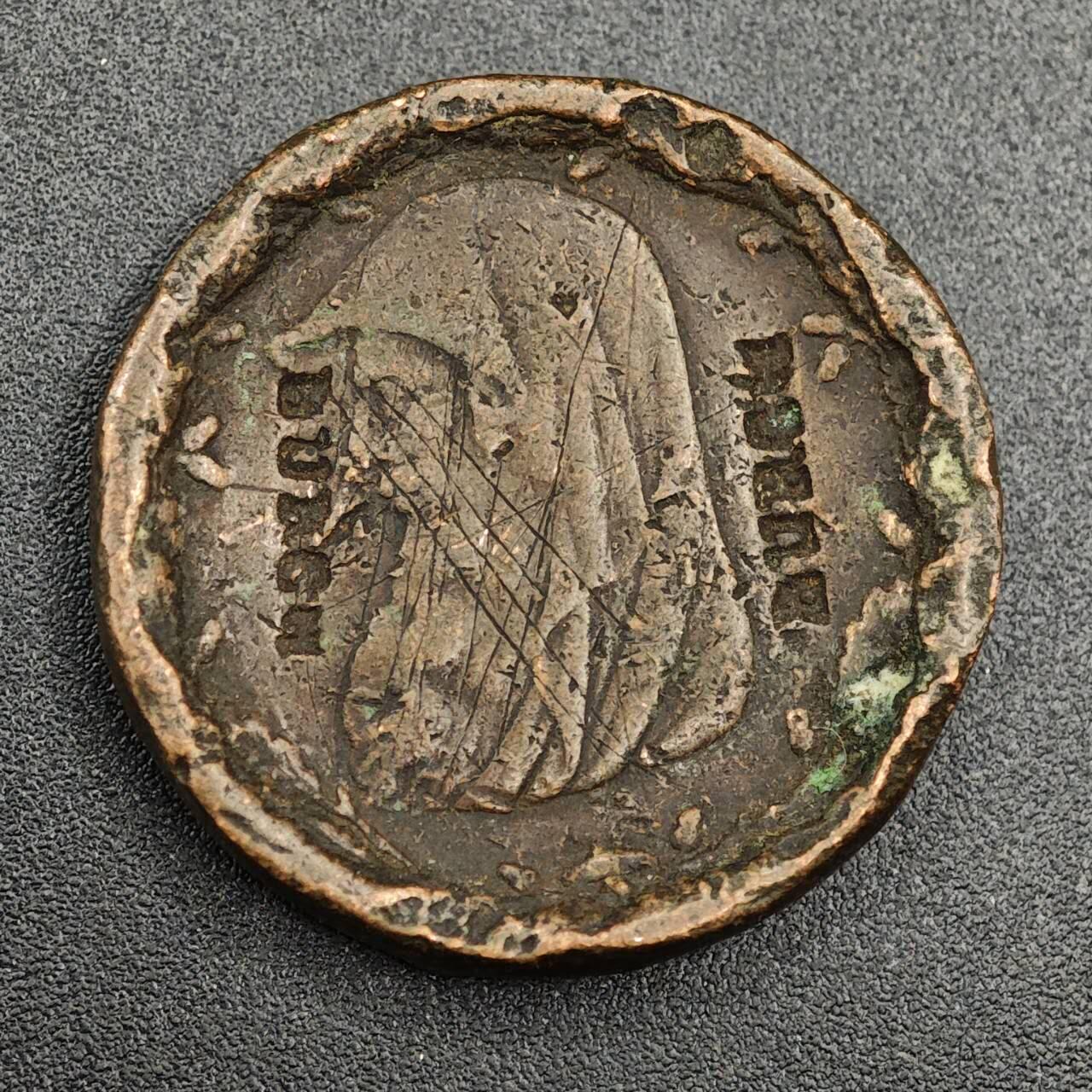 【淘币小摊】限时拍第七百九十七拍  老铜币场  满百包邮可预留两周  周一统一发货  英国1788年半便士铜币代币加盖