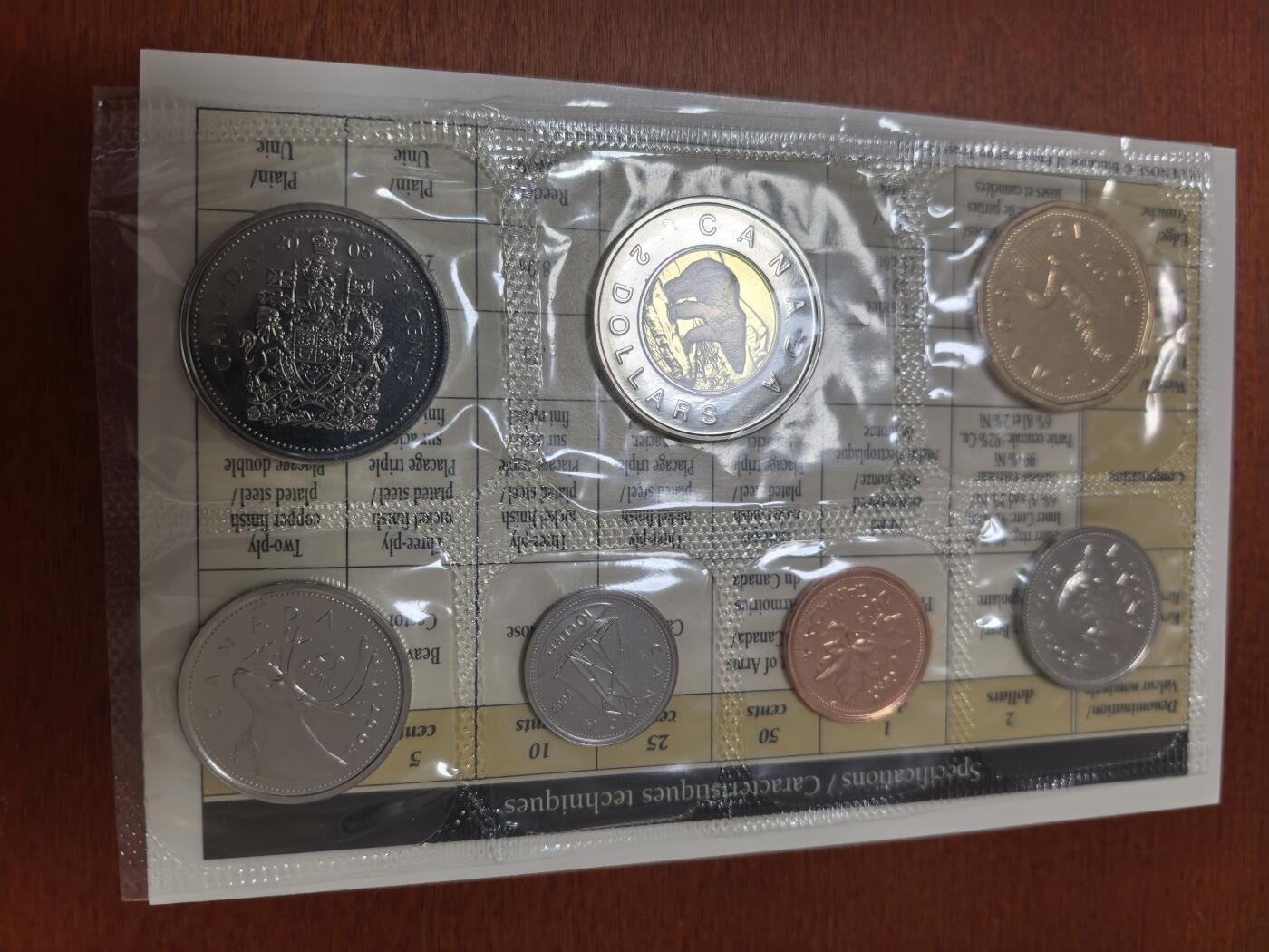 长老汇蛇年精选第七十三场拍卖 2005加拿大6枚套，盒证全，2加元双色币少见