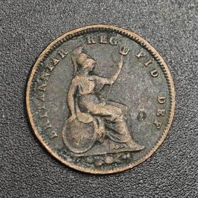 【淘币小摊】限时拍第七百九十七拍  老铜币场  满百包邮可预留两周  周一统一发货  - 英国1844年维多利亚1/3法新铜币