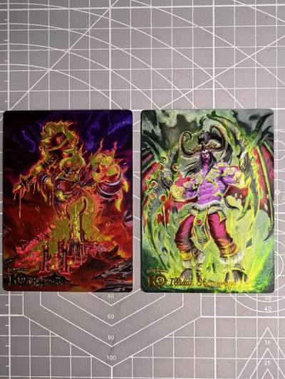 无佣金 不寄存 不收拍 链接少 我只是一个小小的卡牌收藏玩家   需要多宫大佬请私聊 部分卡牌设有底价（不想玩的那么累，即使有底价也会比市场价便宜的多，懂的自然懂） 拒绝小号抬价 大家放心拍 所有拍品部分套有卡膜 部分卡牌多宫 自制卡牌 不包厂瑕 放大镜 品控 勿拍 流拍商品会循环 感谢大家支持 留个关注 不定时上新 谢谢 - 奇点卡牌 炉石粗闪一对