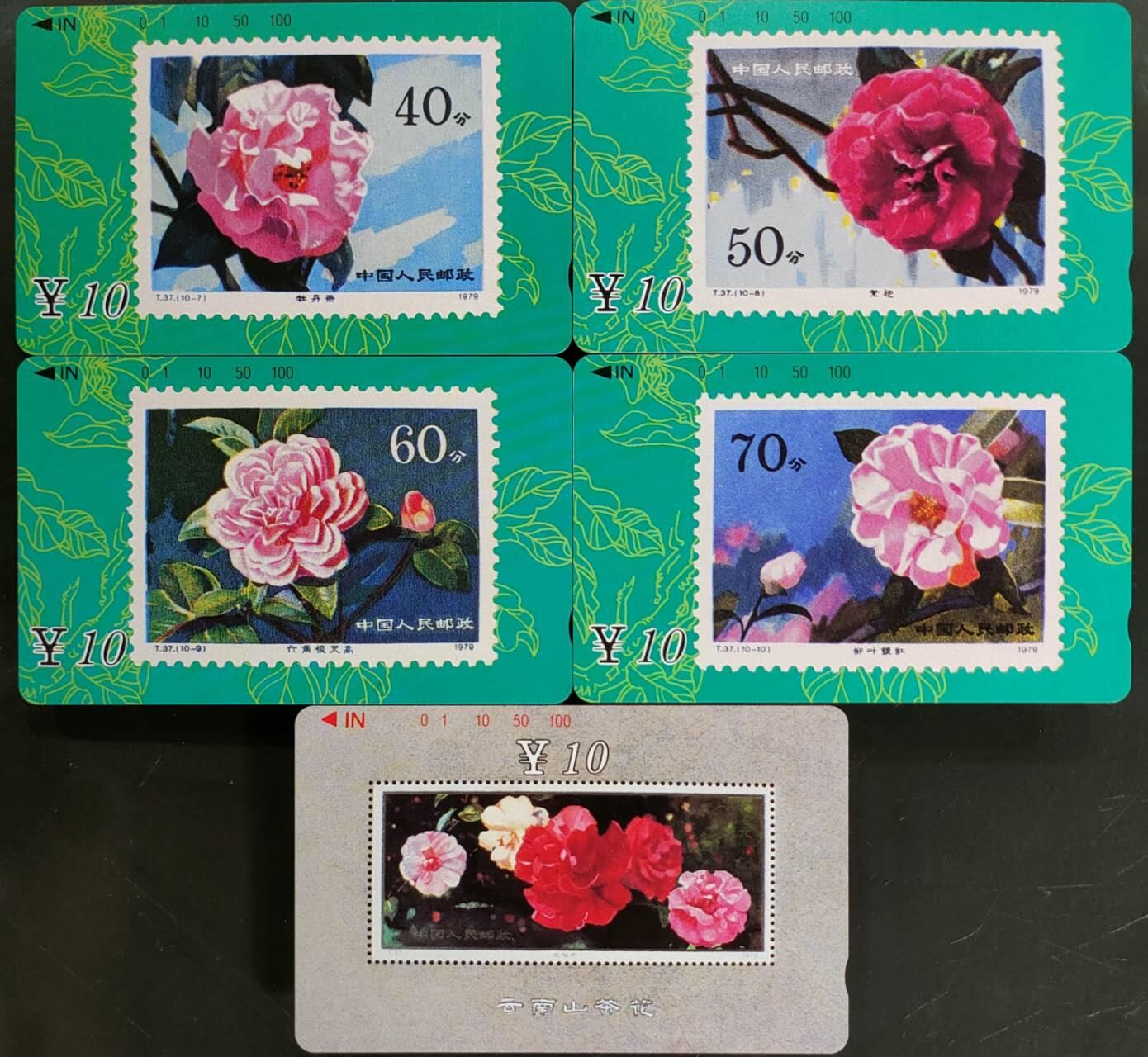 公藏第58期裸卡拍卖 甘肃田村卡【山茶花】11全品相钢印码见描述。